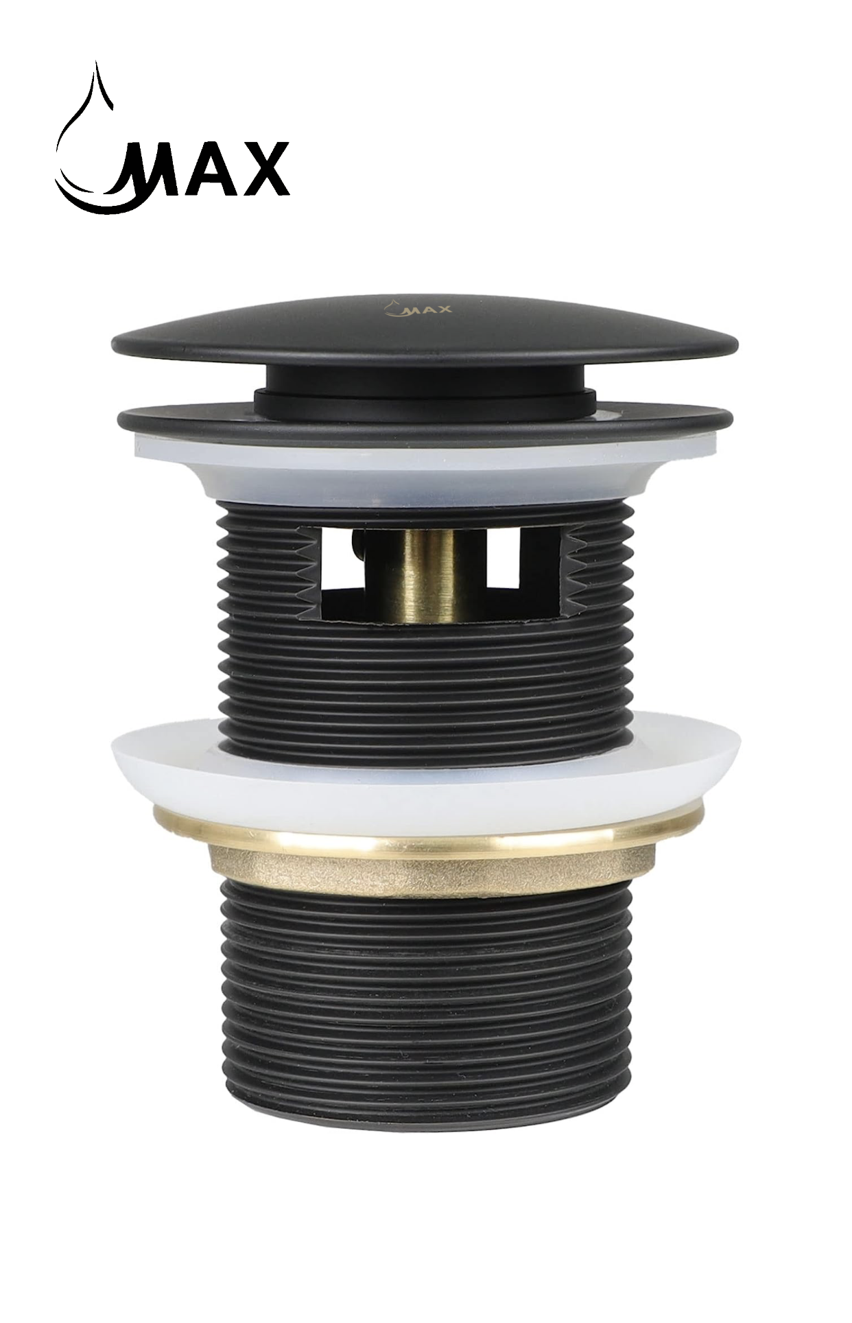 Freestanding Bathtub Drain Metal, Matte Black Finish