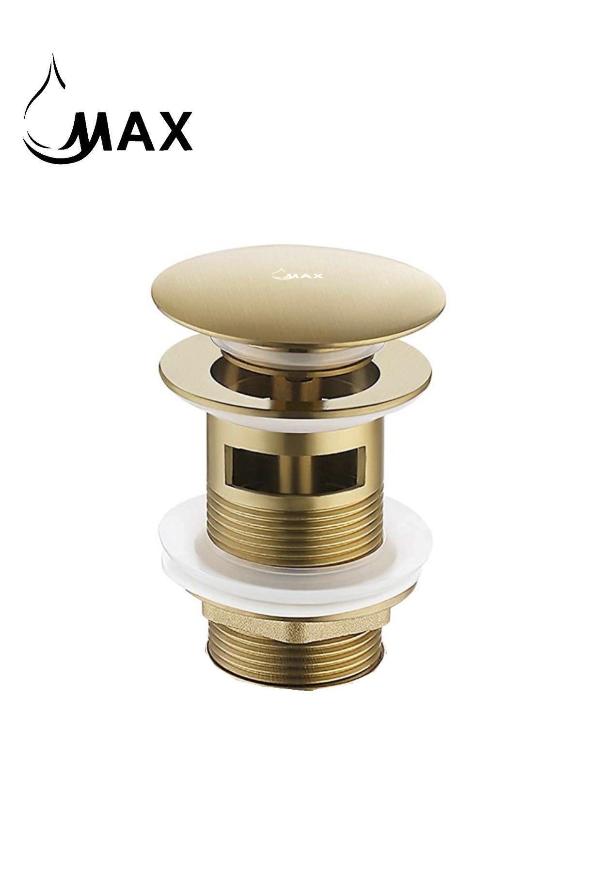 Freestanding Bathtub Drain Metal, Brushed Gold Finish
