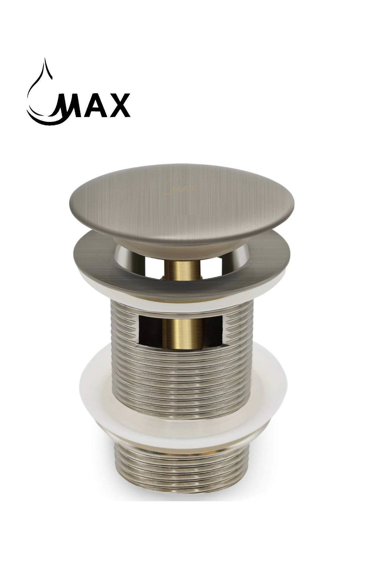 Freestanding Bathtub Drain Metal, Brushed Nickel Finish