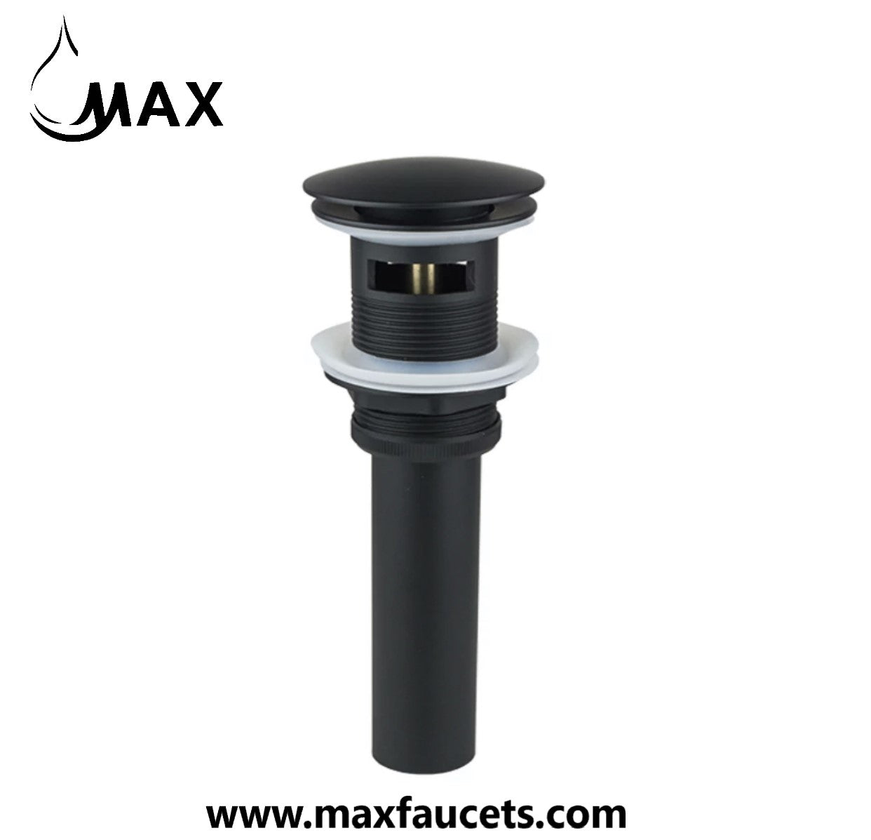 Bathroom Faucet With Pop-UP Drain Side Handle Matte Black Finish