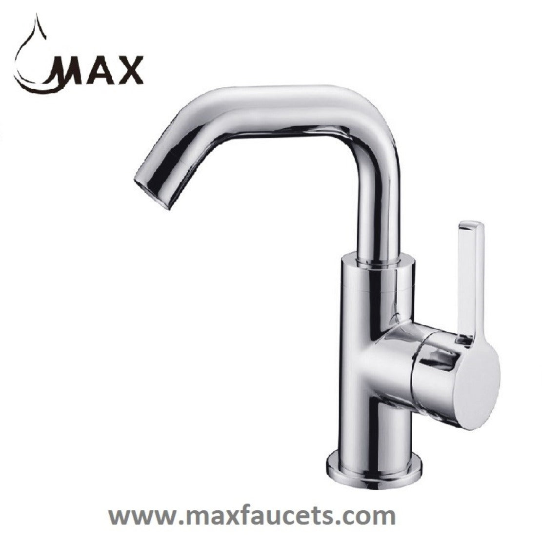 Swivel Side Handle Bathroom Faucet Brushed Nickel Finish