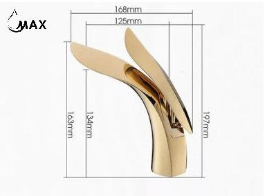 Modern Bathroom Faucet Elegant Single Handle Shiny Gold