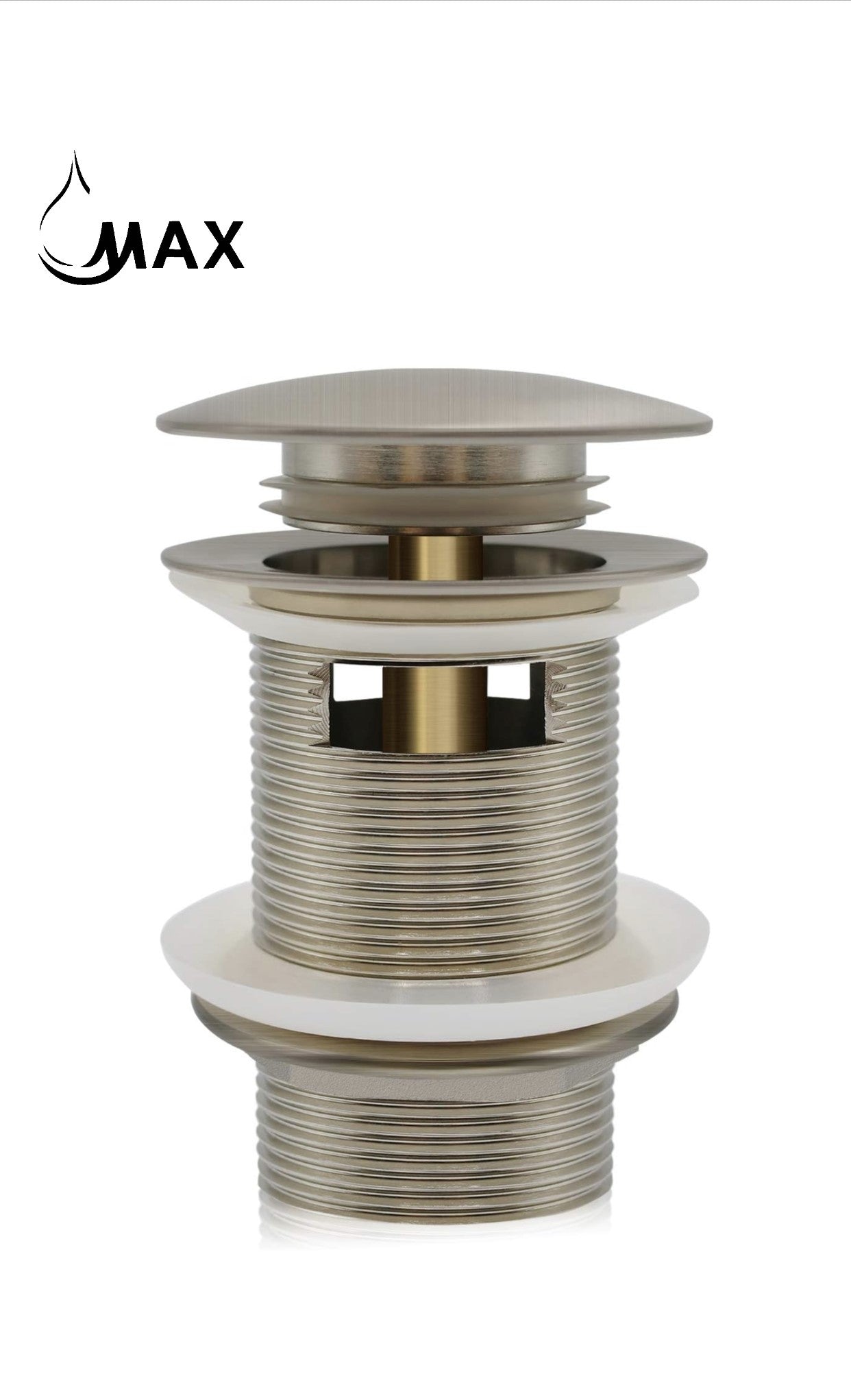 Freestanding Bathtub Drain Metal, Brushed Nickel Finish