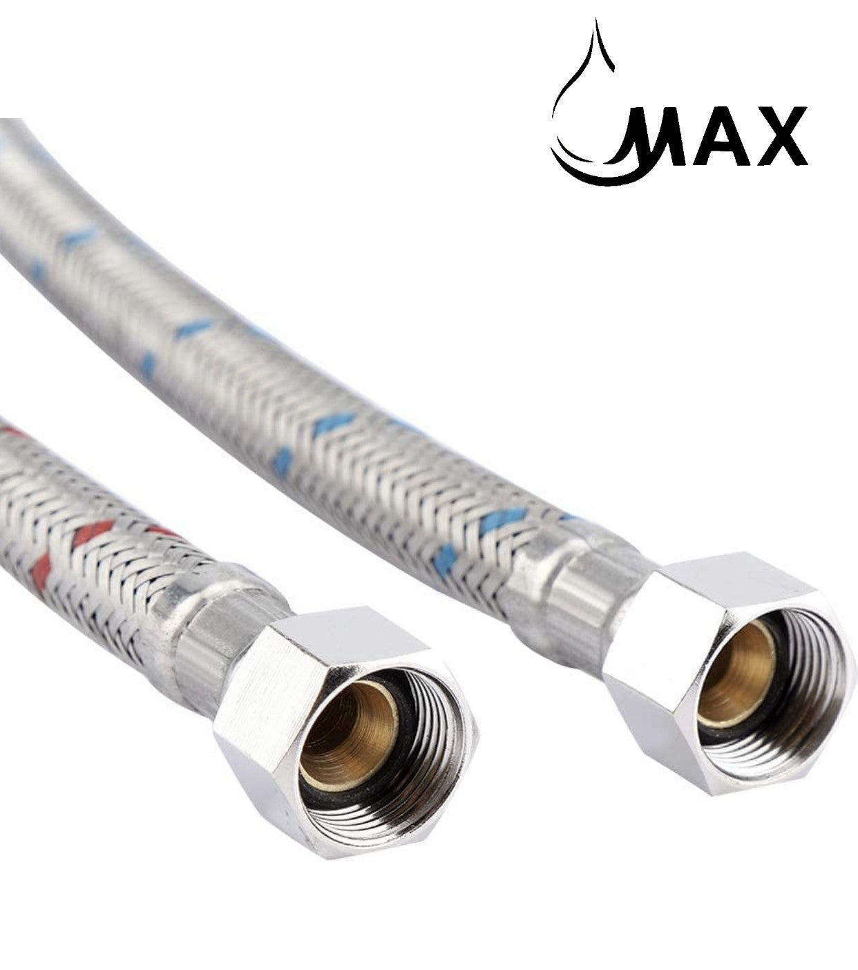 Faucet Connector Braided Stainless Steel Water Supply Hoses 23" Length 10MM Male 9/16 Inches Female