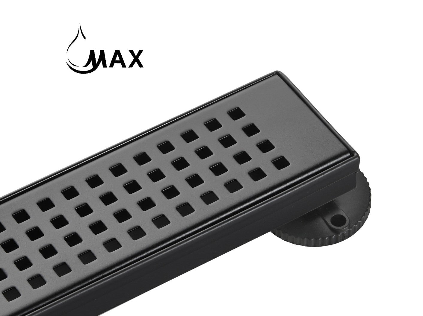 Linear Shower Drain with Cover 12 Inches Matte Black
