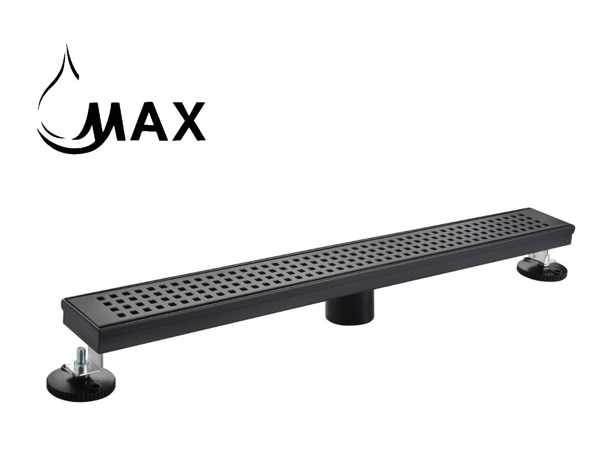 Linear Shower Drain with Cover 12 Inches Matte Black