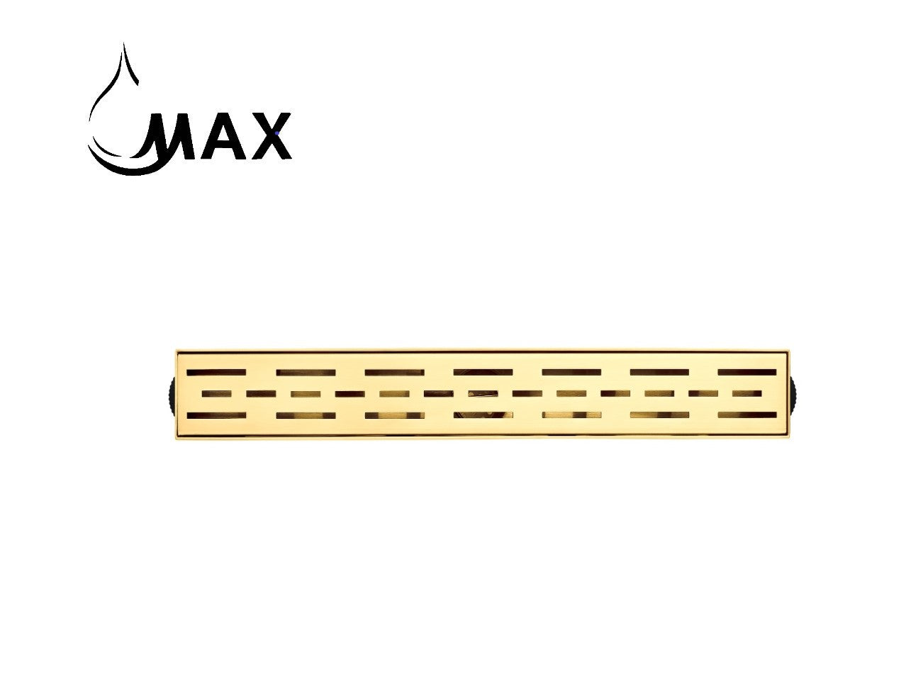Linear Shower Drain with Cover 18 Inches Brushed Gold
