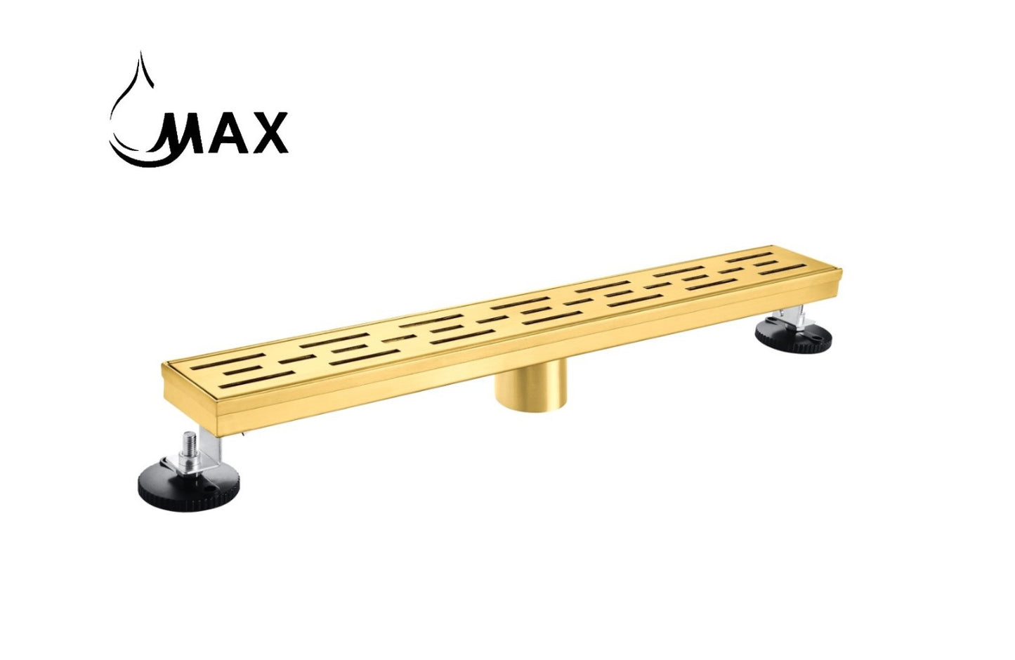 Linear Shower Drain with Cover 18 Inches Brushed Gold
