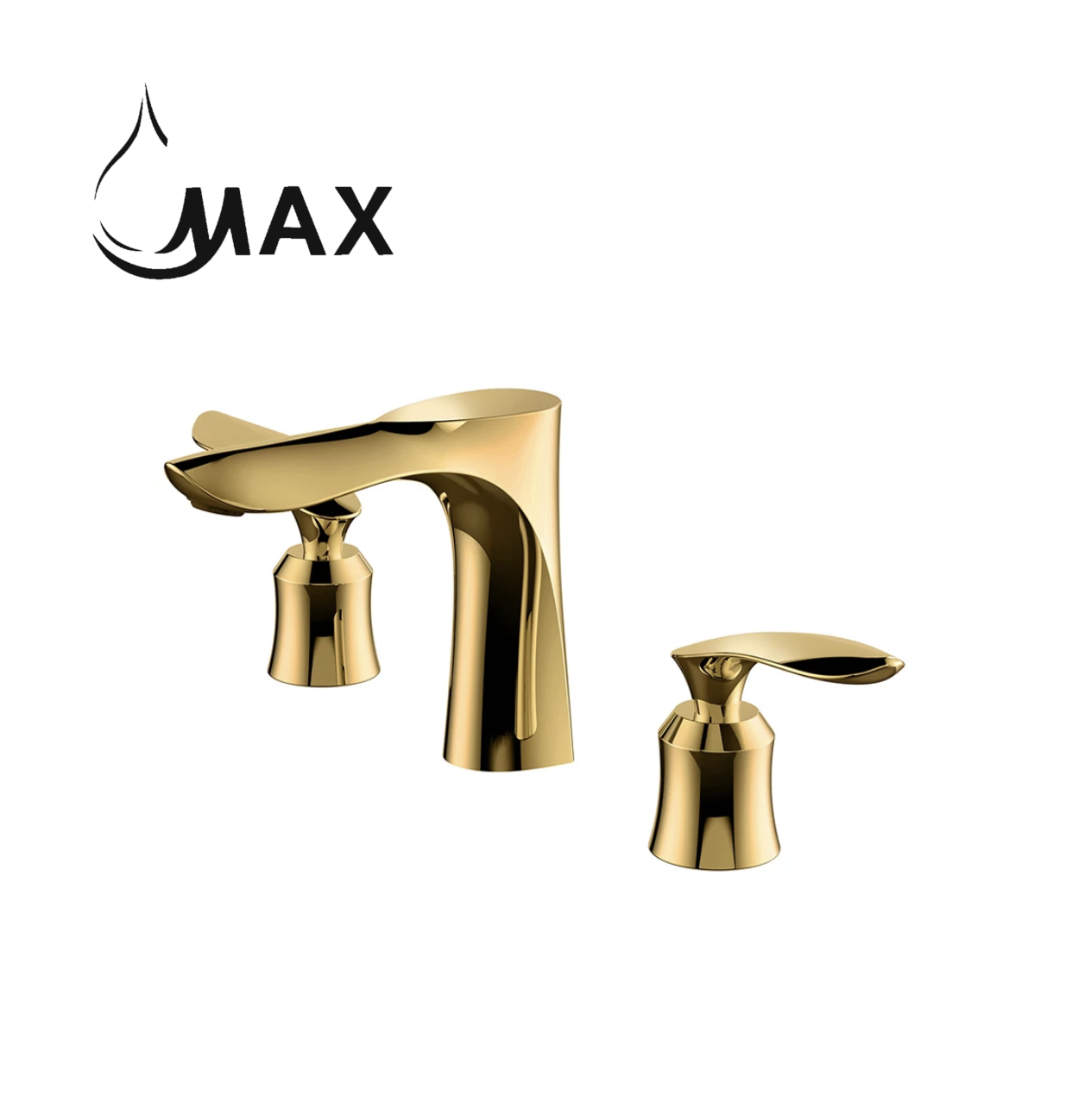 Two Handle Widespread Bathroom Faucet Gold Finish