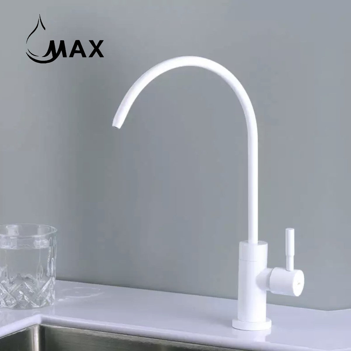 Water Filter Faucet Single Handle Non-Air-Gap Drinking Water Beverage Faucet White