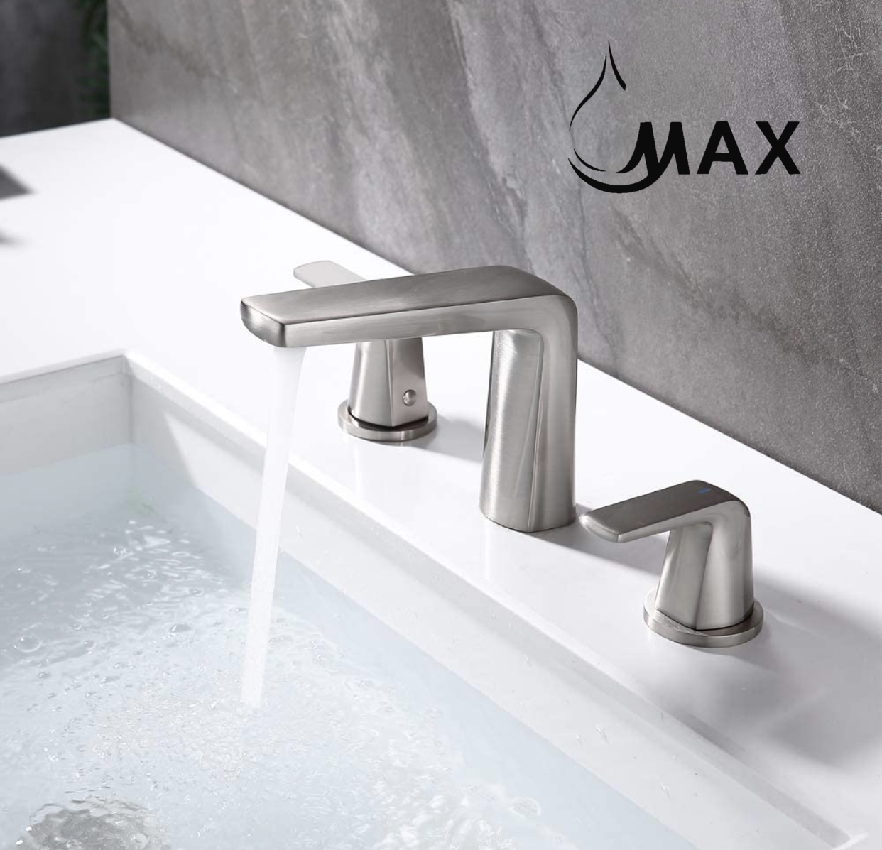 Two Handle Widespread Bathroom Faucet Brushed Nickel