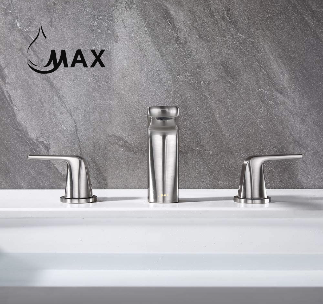 Two Handle Widespread Bathroom Faucet Brushed Nickel
