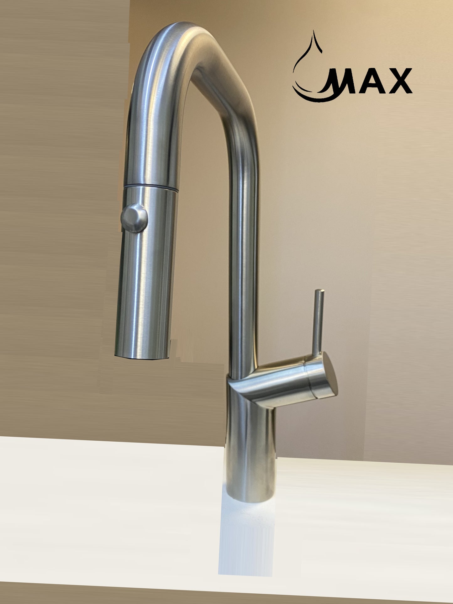 Kitchen Faucet New-Arc Elegant Design Pull-out 16" Brushed Nickel