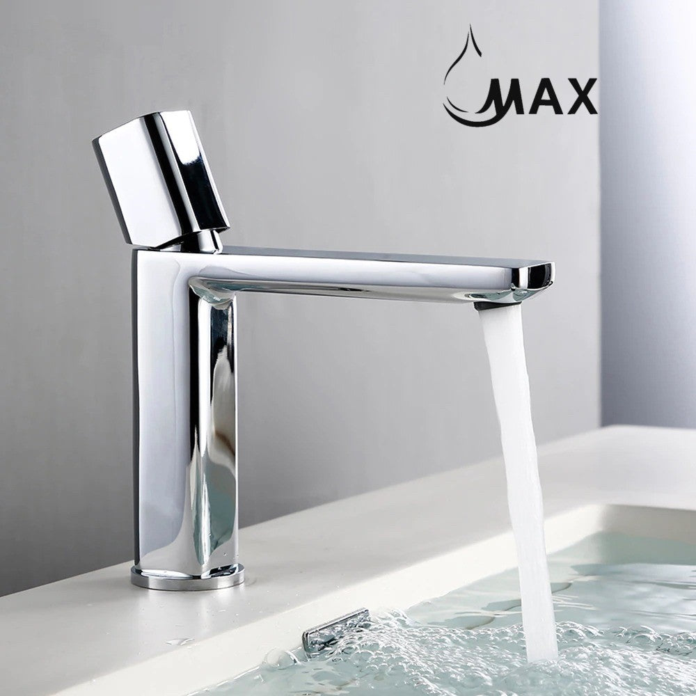 Single-Hole Modern Bathroom Faucet Chrome Finish