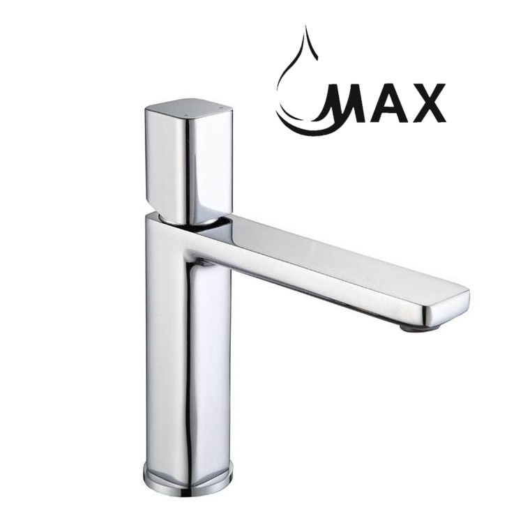 Single-Hole Modern Bathroom Faucet Chrome Finish