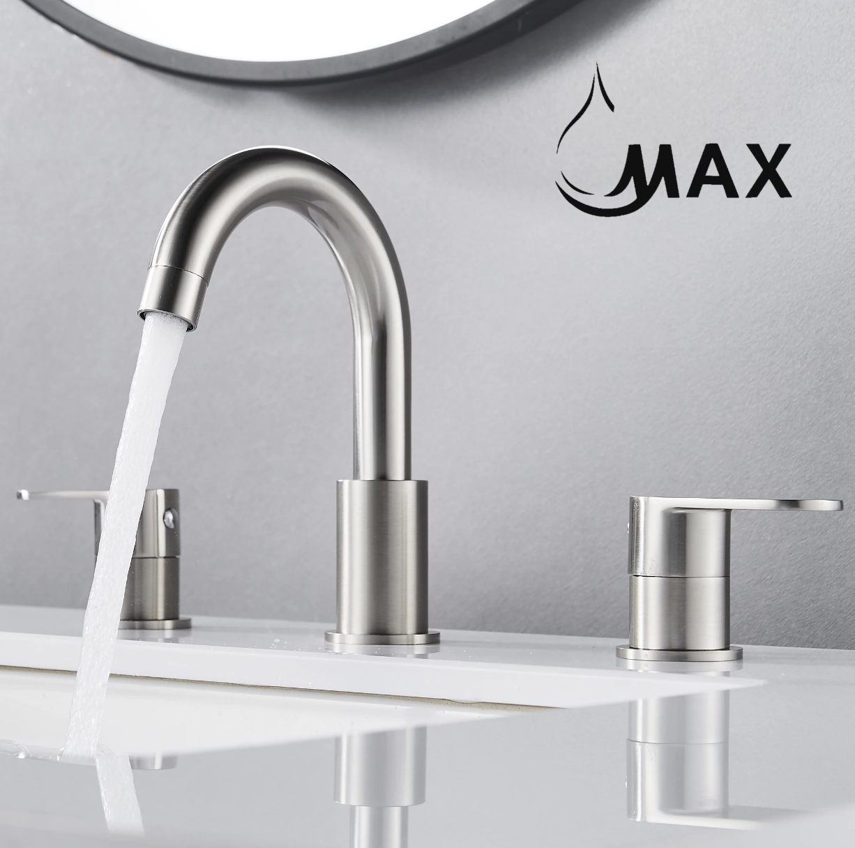 Two Handle Widespread Bathroom Faucet Brushed Nickel