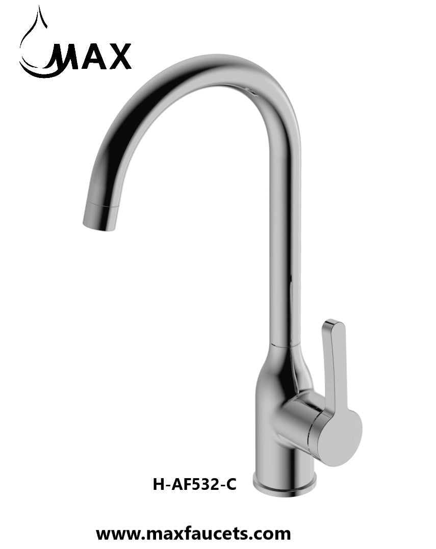 Swivel Kitchen Faucet Single Handle 15" Chrome Finish