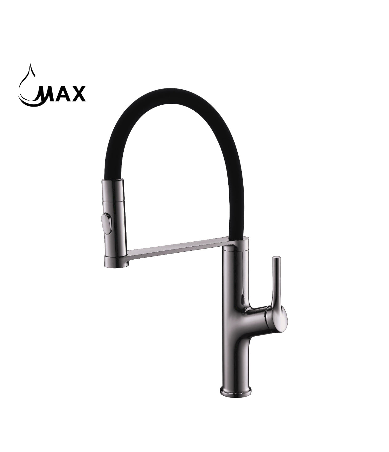 Pull-Down Kitchen Faucet Single Handle Flexible Rubber 18''