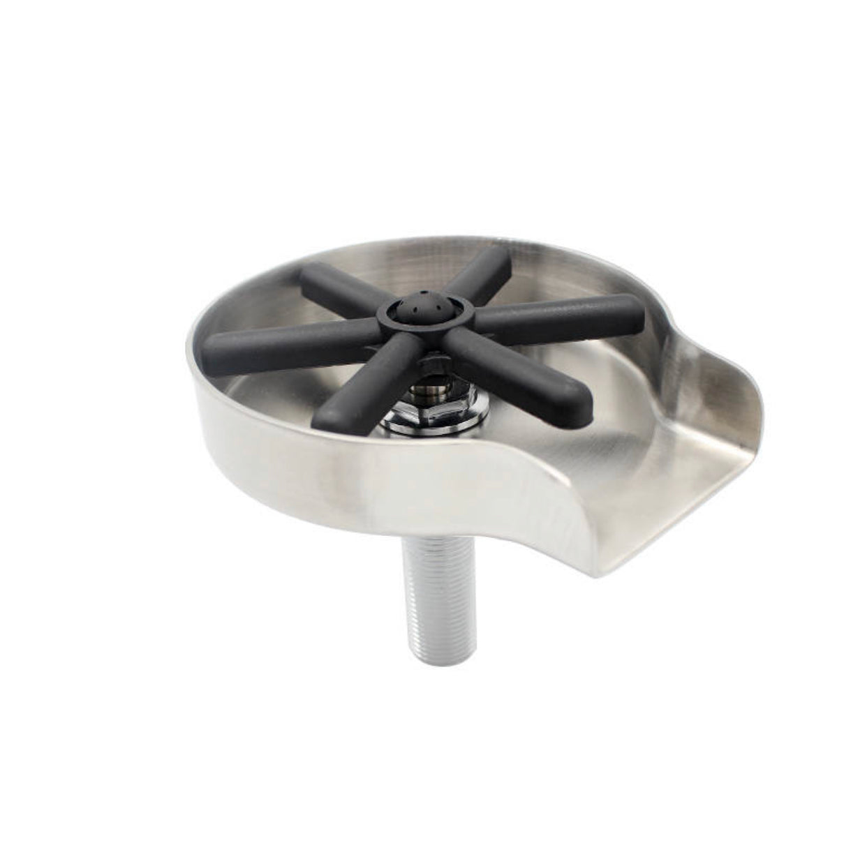 Metal Glass Rinser Brushed Nickel Finish