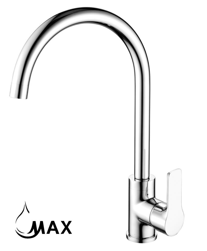 Swivel Kitchen Faucet Single Handle Chrome Finish