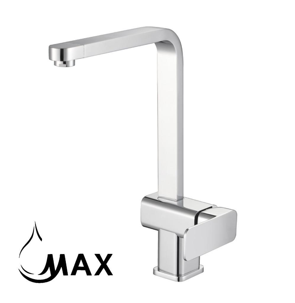 Swivel Kitchen Faucet Single Handle Chrome Finish