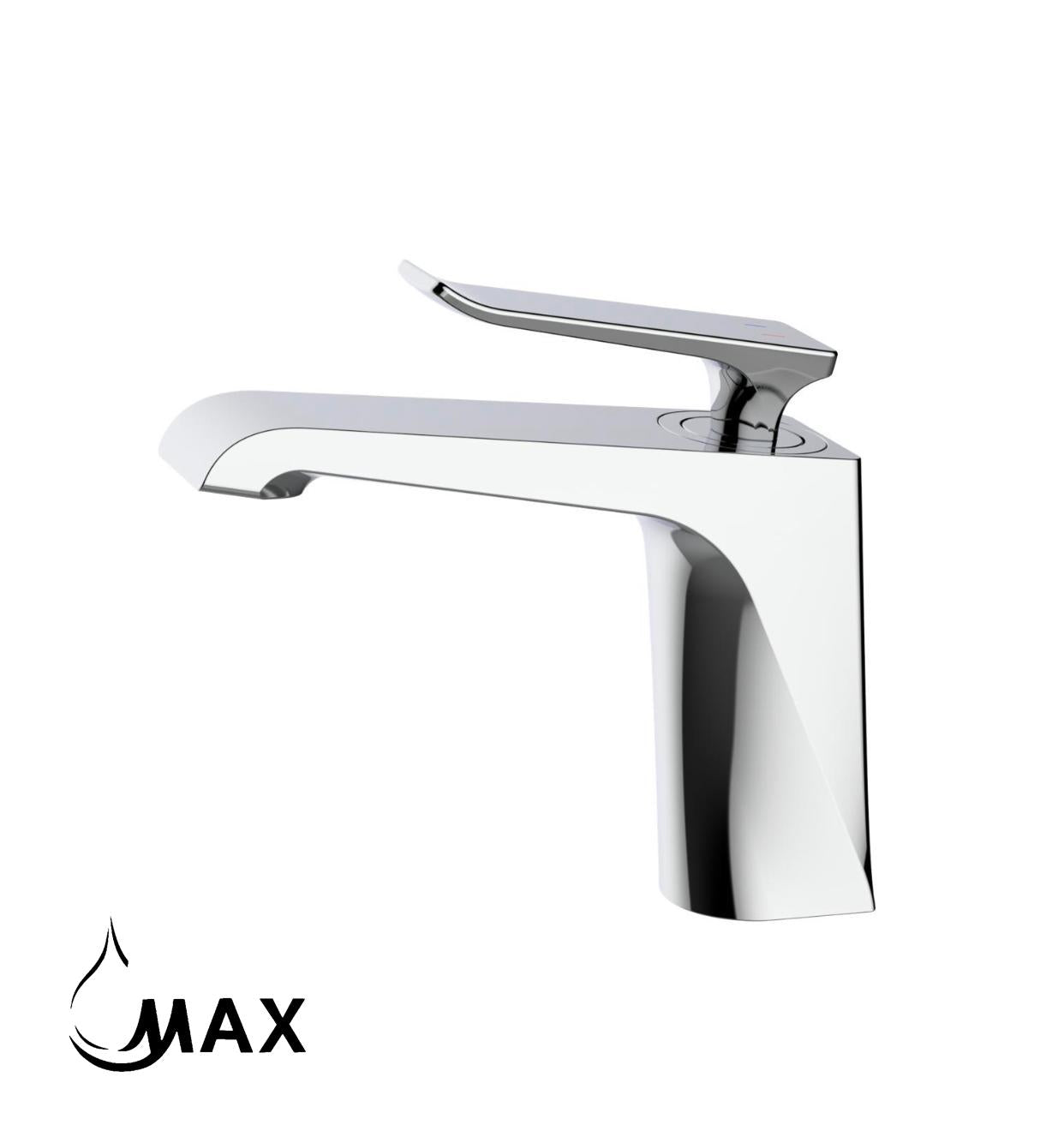 Single Handle Bathroom Faucet Modern Design Chrome Finish