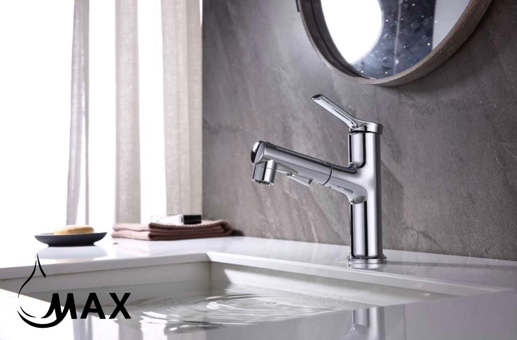 Pull-Out Bathroom Faucet 3 Functions In Chrome Finish