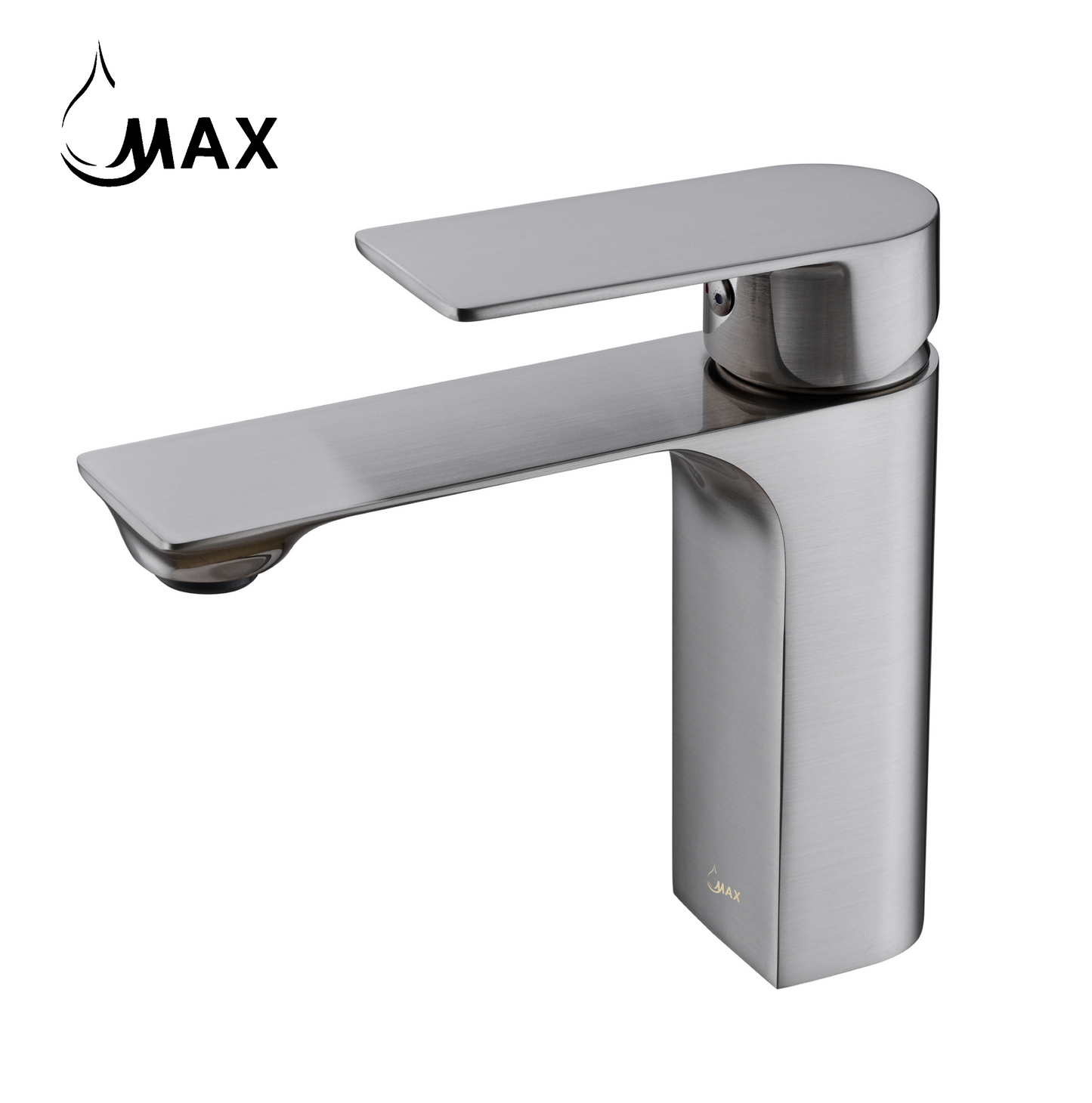Bathroom Faucet Single Handle Elegance Design Brushed Nickel Finish