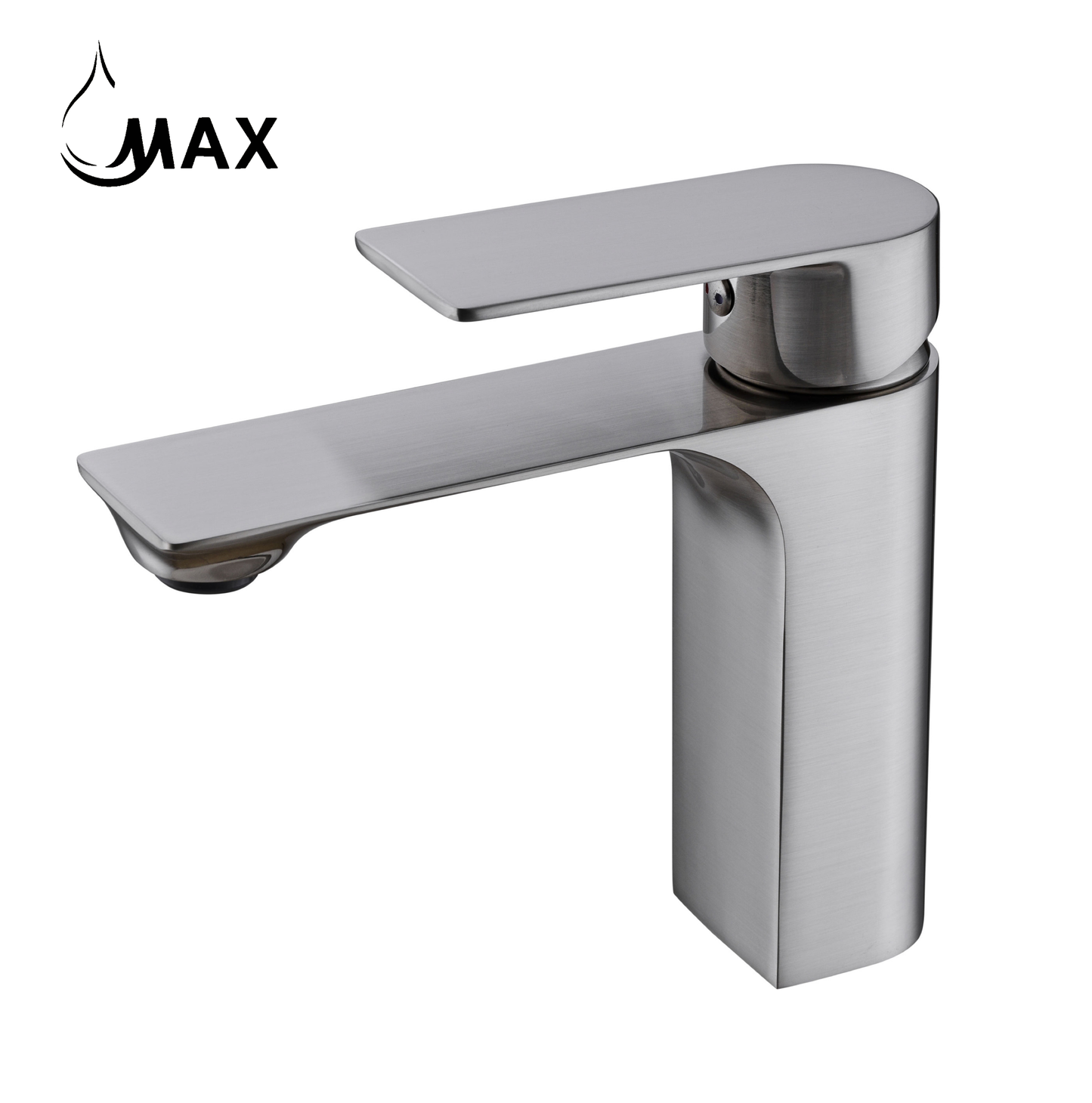 Bathroom Faucet Single Handle Elegance Design Brushed Nickel Finish