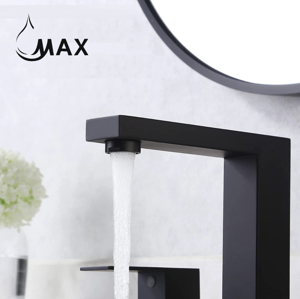 Two Handle Widespread Bathroom Faucet Matte Black