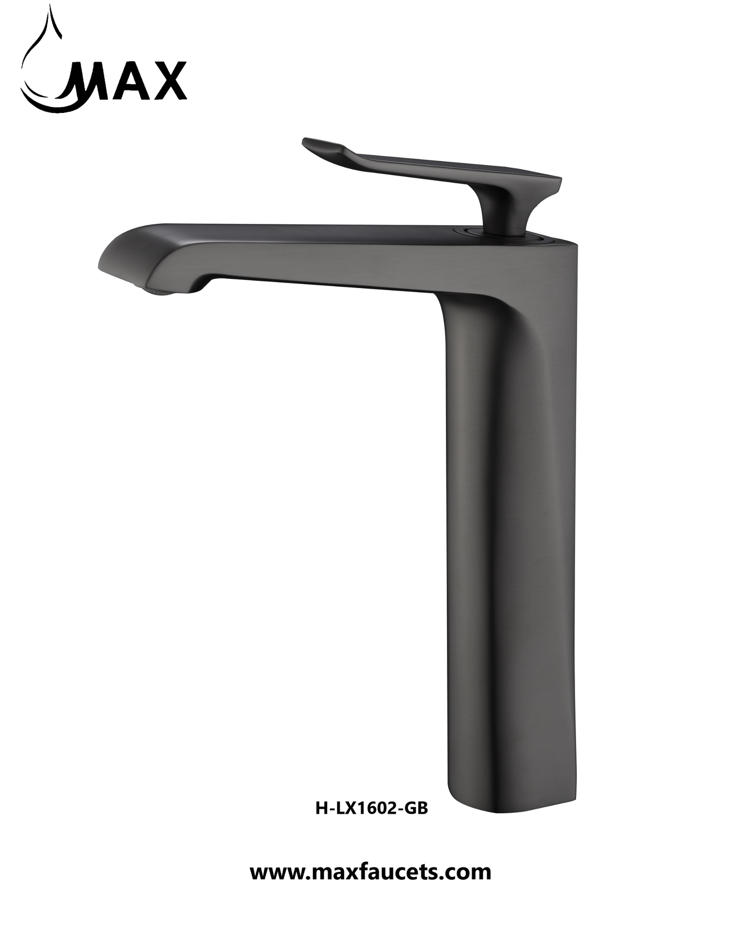 Vessel Sink Faucet Single Handle 11.5" Gun Black Finish