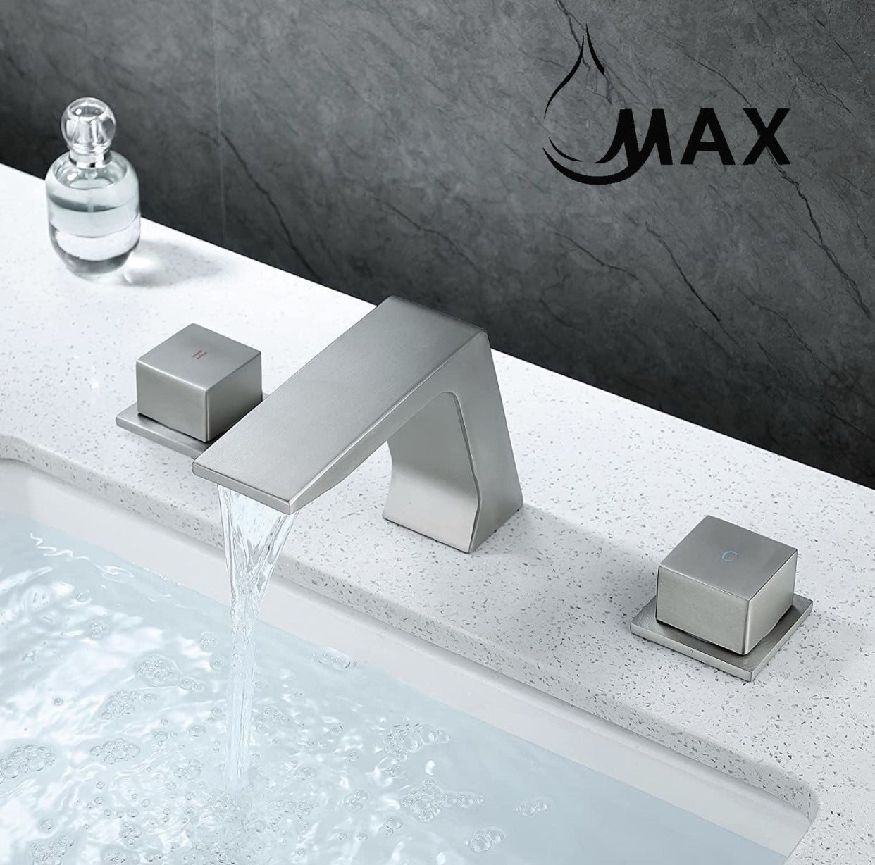 Two Handle Widespread Bathroom Faucet Brushed Nickel
