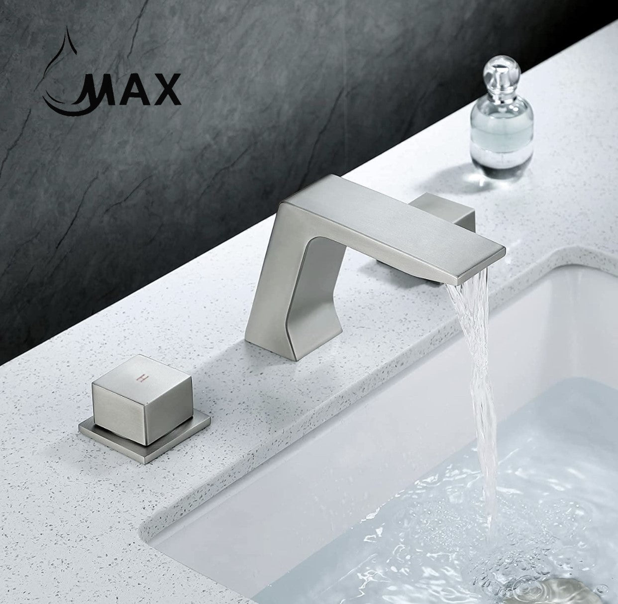 Two Handle Widespread Bathroom Faucet Brushed Nickel