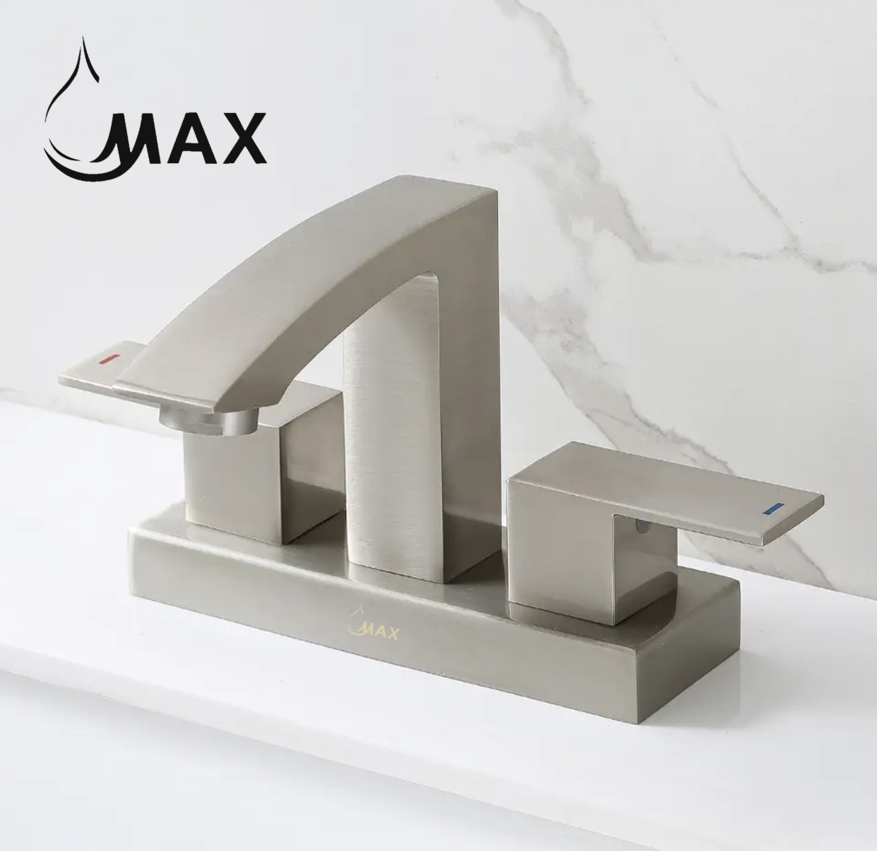 Bathroom Faucet Two Handle Commercial Widespread Brushed Nickel