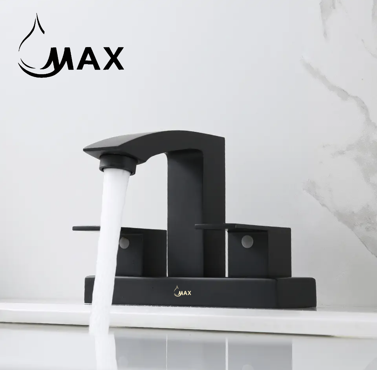 Bathroom Faucet Two Handle Commercial Widespread Matte Black