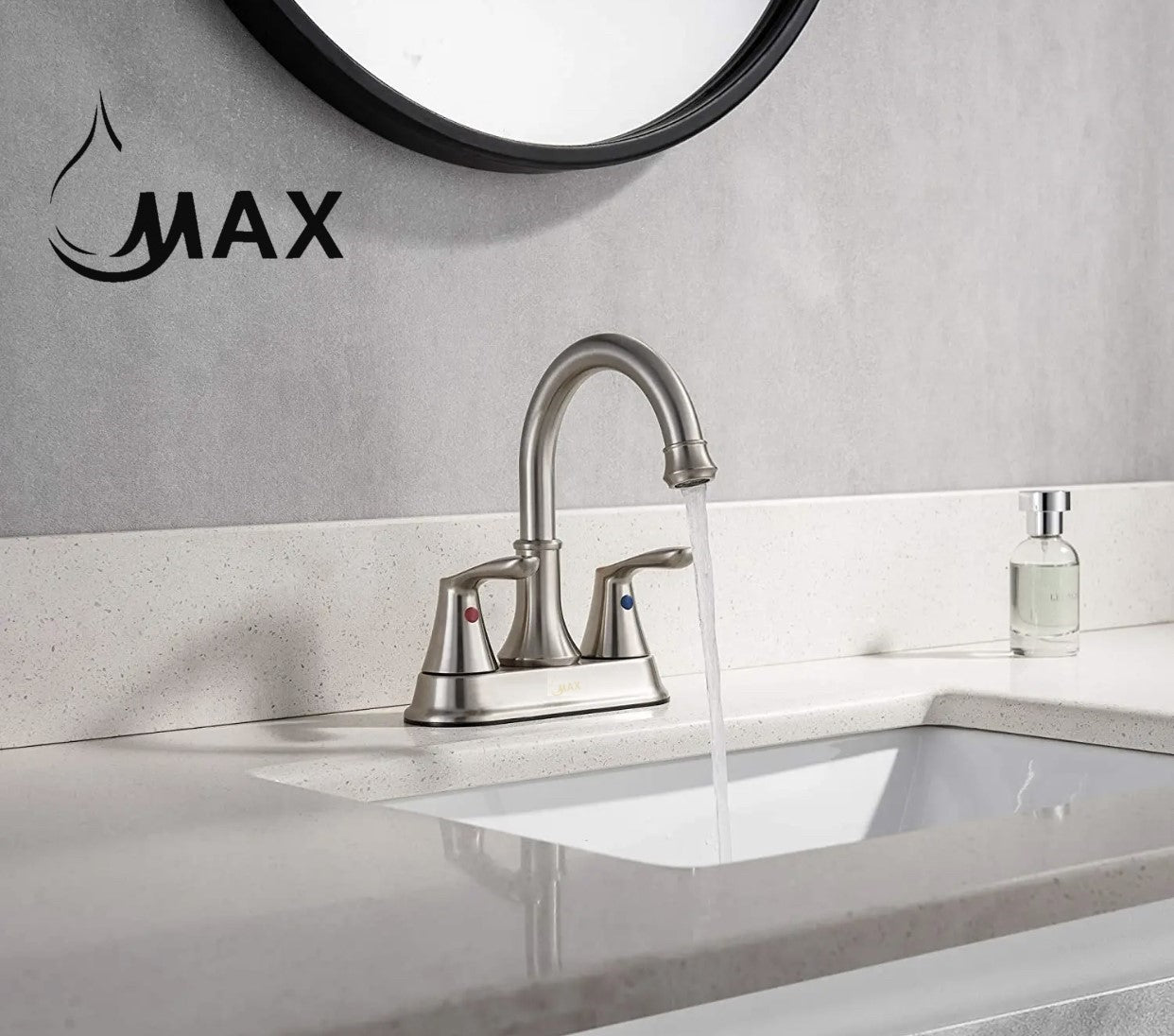Bathroom Faucet Two Handle Commercial Widespread Brushed Nickel