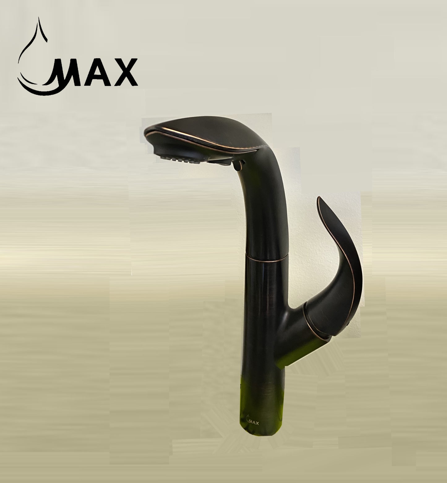 Pull-Out Kitchen Faucet Single Handle High-Arc 14.5" Oil Rubbed Bronze Finish