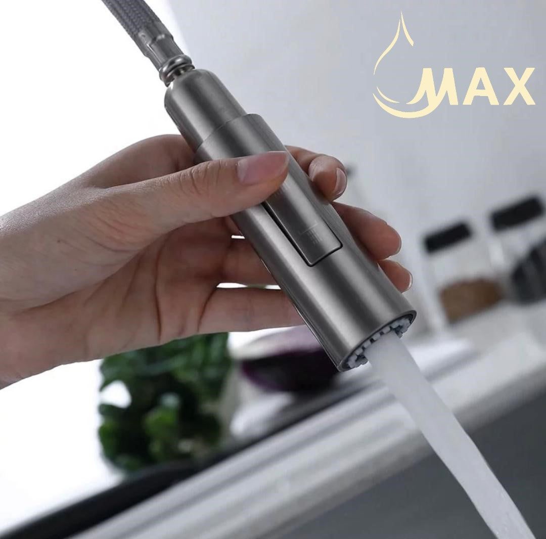 Pull-Out Kitchen Faucet Smart Touch Single Handle Brushed Nickel Finish