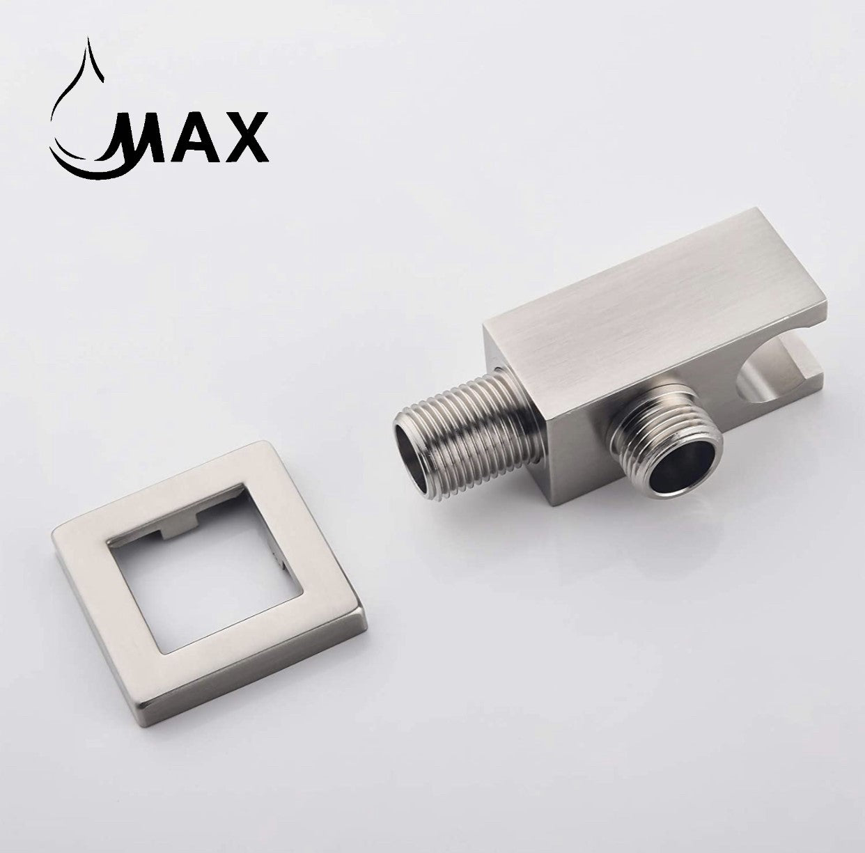 Shower Outlet Elbow With Holder Wall Mounted Brushed Nickel
