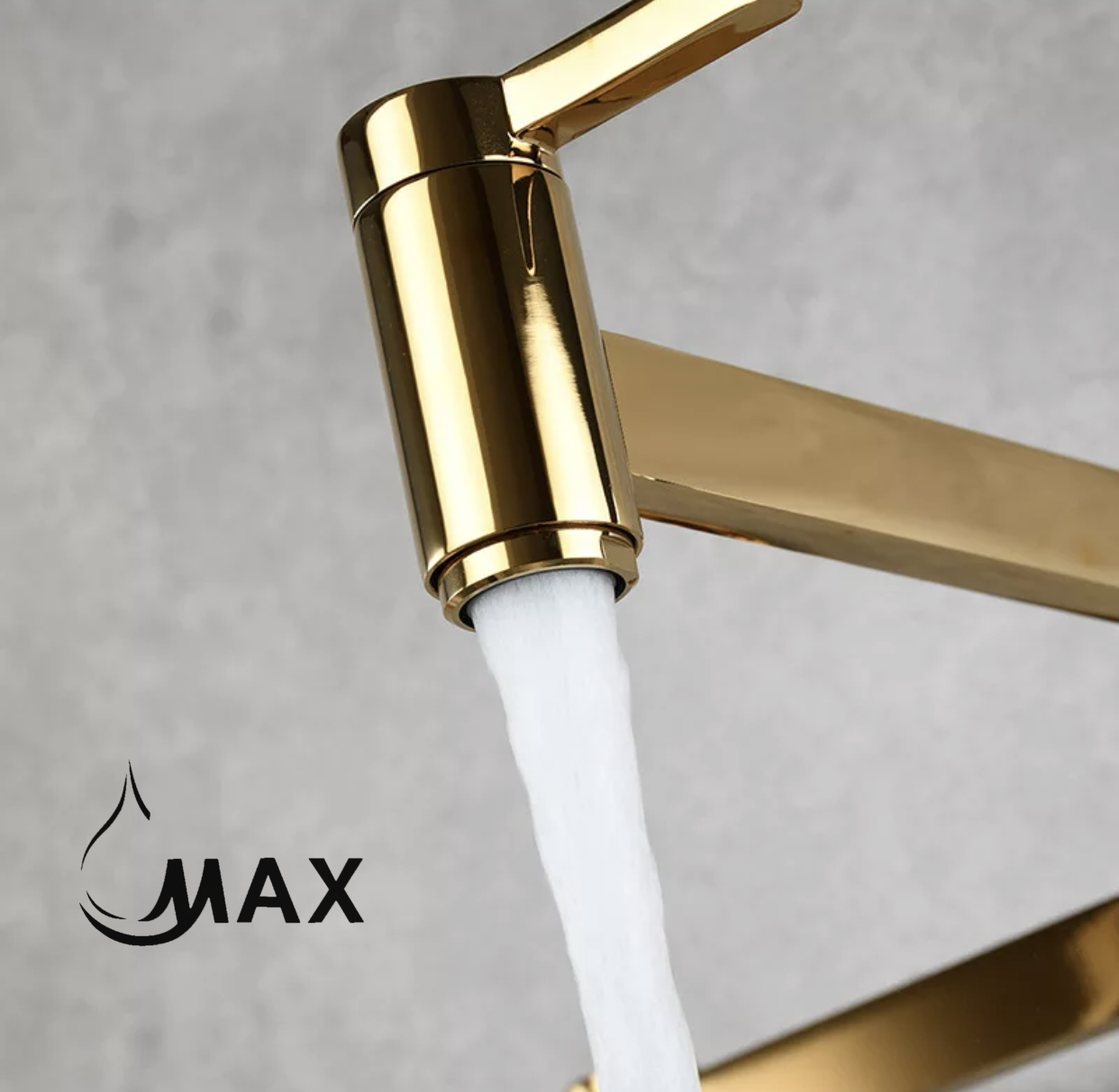 Pot Filler Faucet Double Handle Classic Wall Mounted 20" With Accessories Shiny Gold Finish
