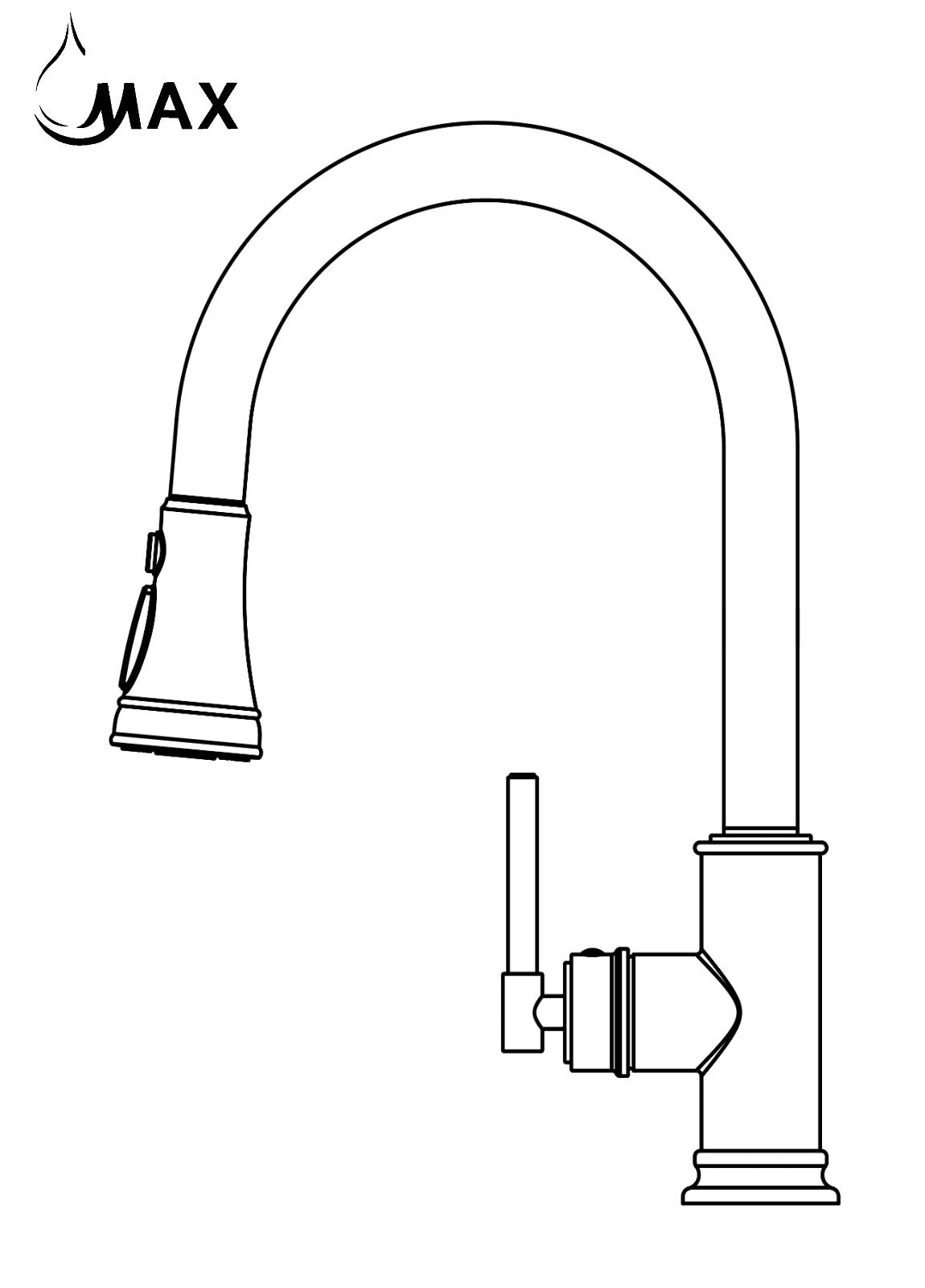 Pull-Out Kitchen Faucet Smart Touch And Touch-Less Single Handle Matte Black