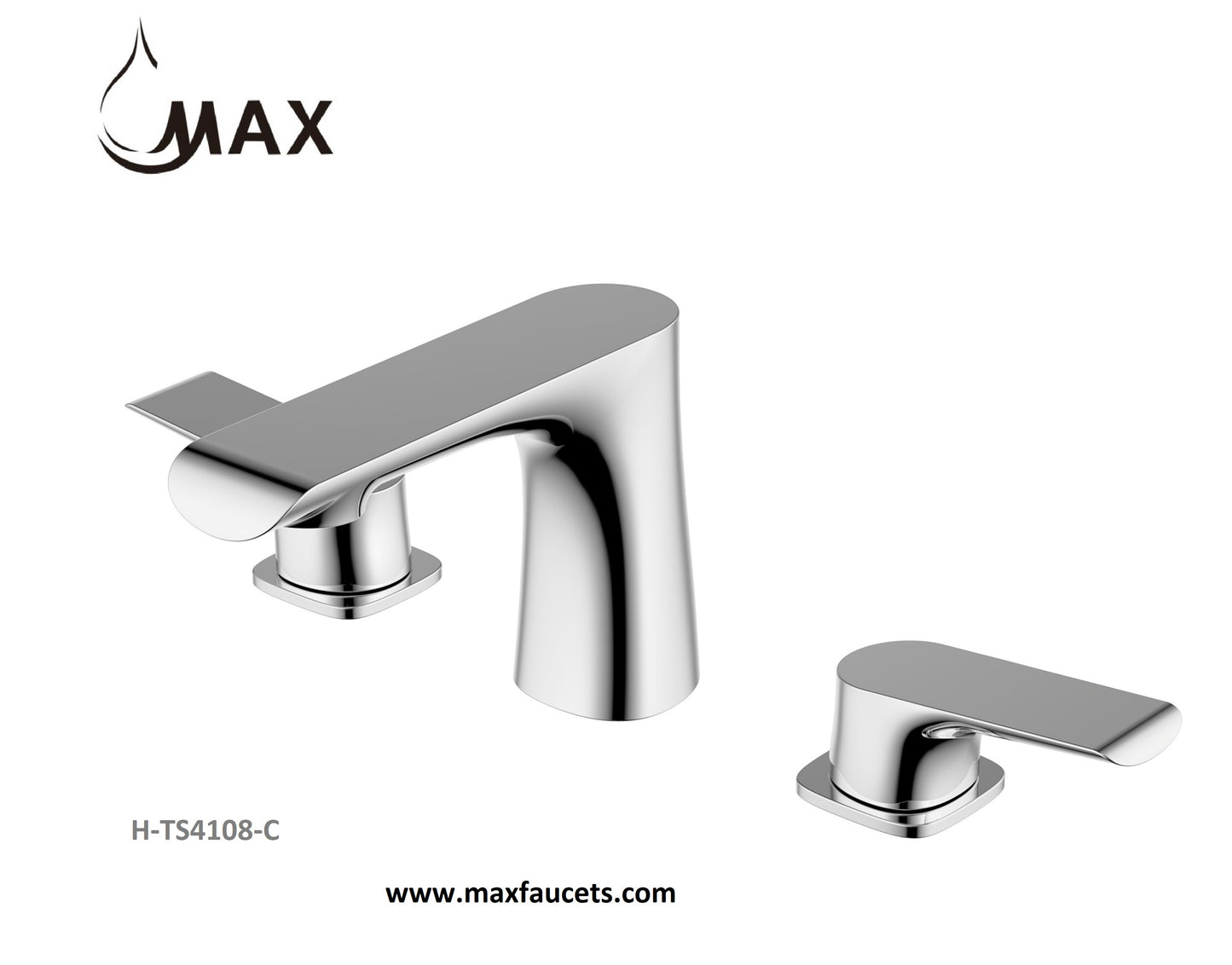 Two Handle Widespread Bathroom Faucet Chrome Finish