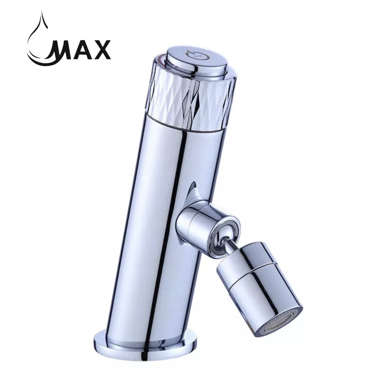 Smart Punch Knob Rotate Swivel Spout Stream & Spray Bathroom Faucet Chrome Finish