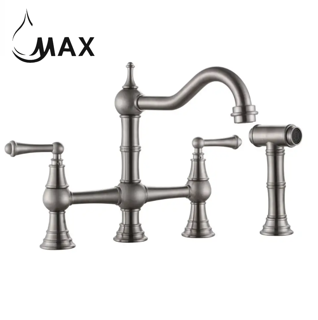 Two Handle Kitchen Faucet with Spray Pull-Out
