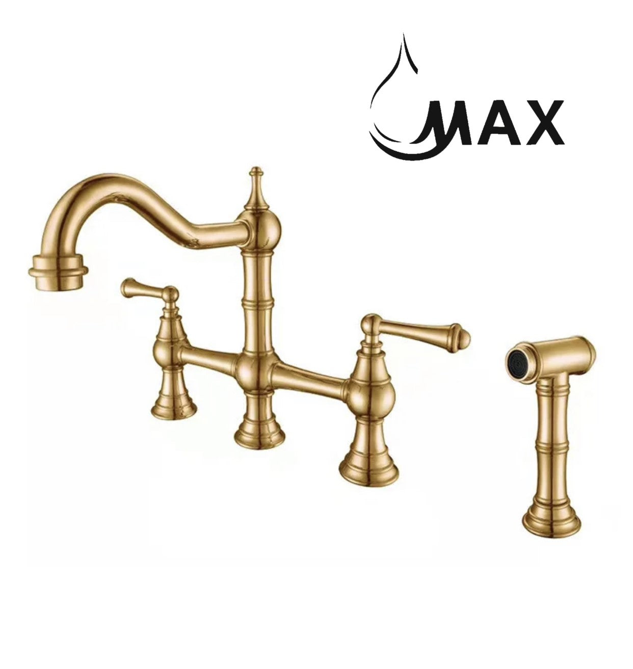 Two Handle Kitchen Faucet with Spray Pull-Out