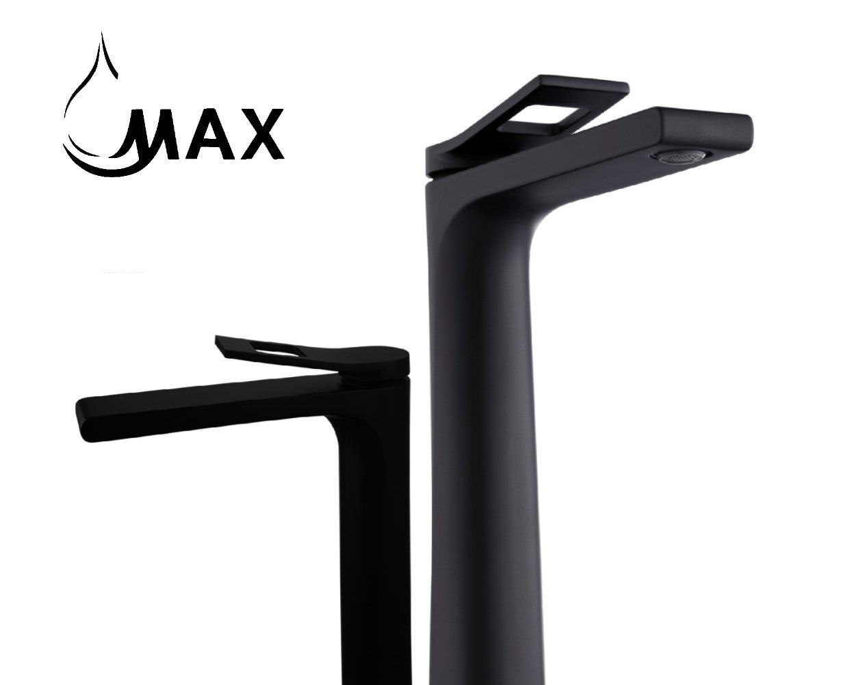Vessel Sink Bathroom Faucet Long Spout 10" In Matte Black Finish