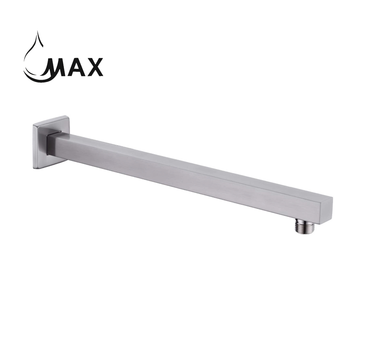 Wall Mounted Shower Head Arm 16" Rectangular Brushed Nickel