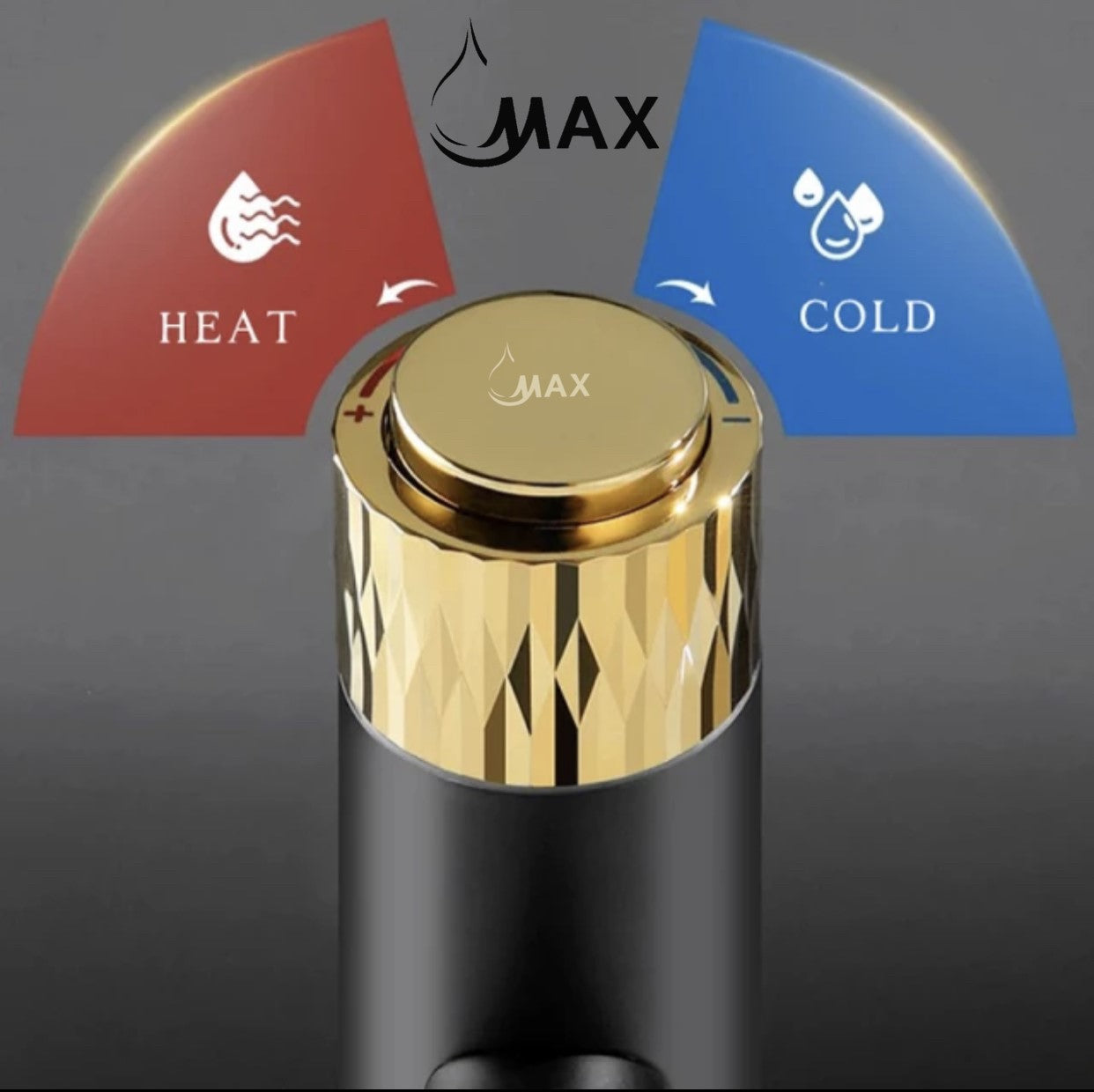 Smart Punch Knob Rotate Swivel Spout Bathroom Faucet Matte Black,Shiny Gold Knob Finish