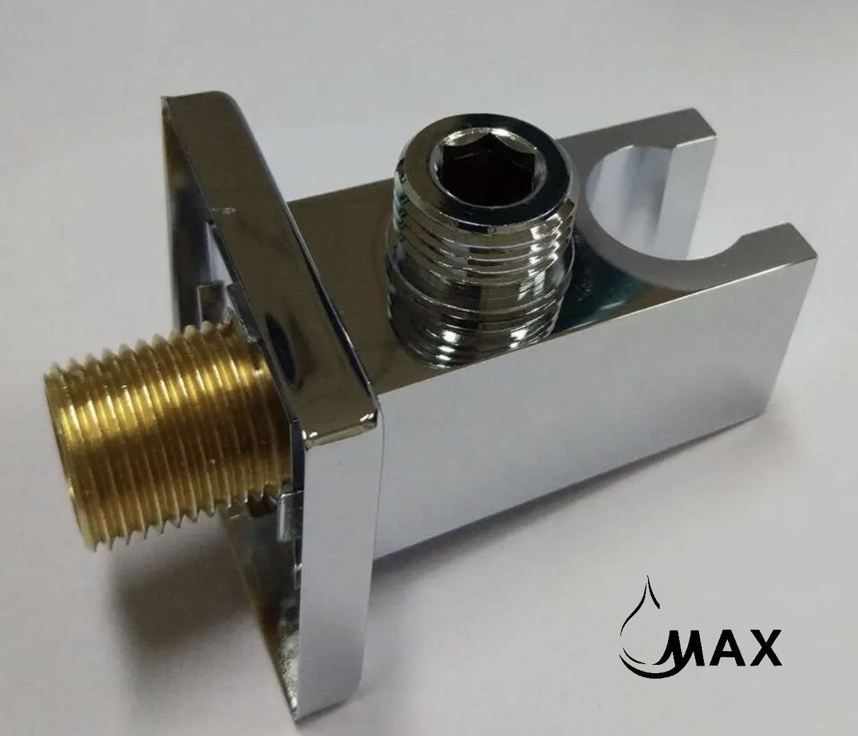 Shower Outlet Elbow With Holder Wall Mounted Chrome Finish