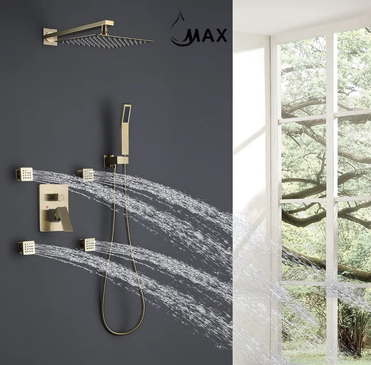 Wall Shower System Set Three Functions With 4 Body, Shower System Set, Jets
